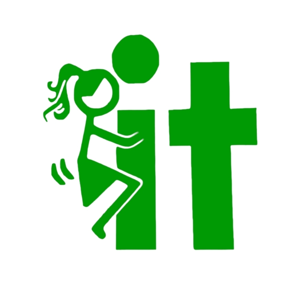 GREEN Girl Fuck It Premium permanent vinyl decal 5Wx5.5H